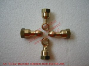 T032A4 Raccordo cilindretto freno Fiat 500 ABC