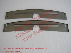 Lamierino o Carter, superiore posteriore al radiatore Fiat 500A