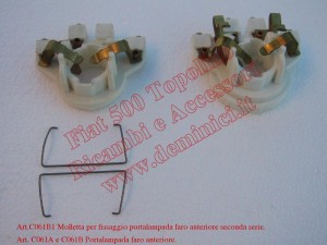 mollete per portalampade fari anteriori + portalampada