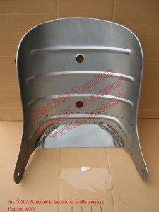 Schienale in lamiera per sedile anteriore Fiat 500 ABC davanti
