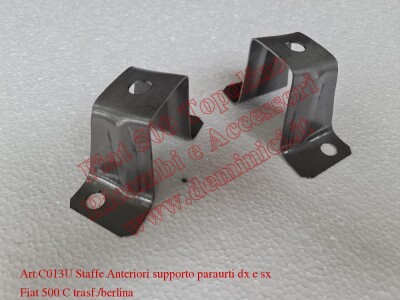 C013U Staffe Anteriori supporto paraurti dx e sx Fiat 500 C trasf./berlina