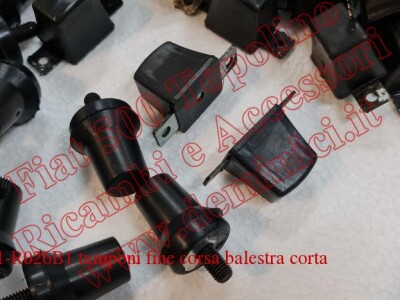Art.R026A1-R026B1 tamponi fine corsa Balestra Corta Fiat 500A