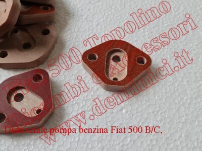 Art.T018Z1 Distanziale pompa benzina Fiat 500 B/C, in bachelite