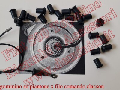 Gommino su piantone x filo comando clacson per tutte le Fiat 500 Topolino 1936 -1955