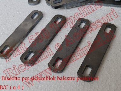 T033V Biscotto per sielemblok balestre posteriori Fiat 500 A/B/C ( n°4 )