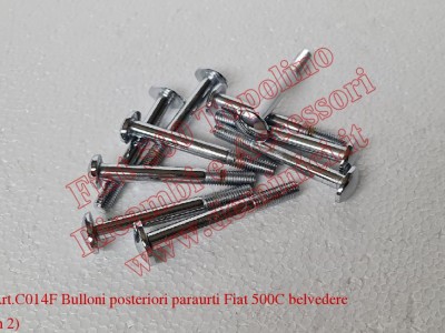 Art.C014F Bulloni posteriori paraurti Fiat 500C belvedere (n°2) 