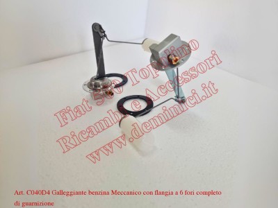 Art. C040D4 Galleggiante benzina Meccanico con flangia a 6 fori completo di guarnizione