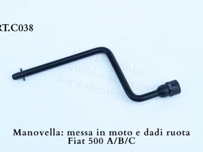 Art. C038 Manovella : messa in moto e dadi ruota Fiat 500 A/B/C