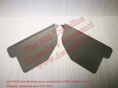 Pannelli interni prese aria laterali Fiat 500 A Berlina / Trasf. / Furgone : primissime serie ( DX e SX )