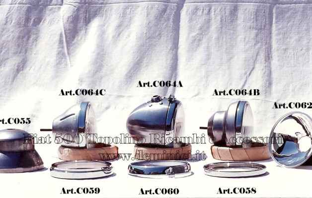Particolari Fari Anteriori 500 A.B,C