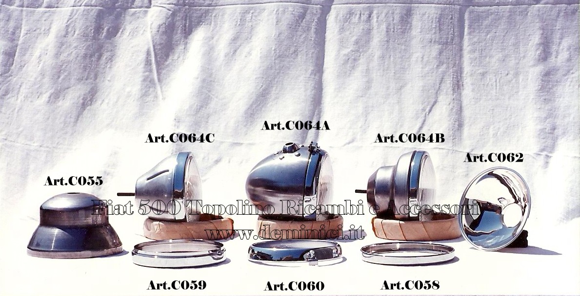 Particolari Fari Anteriori 500 A.B,C