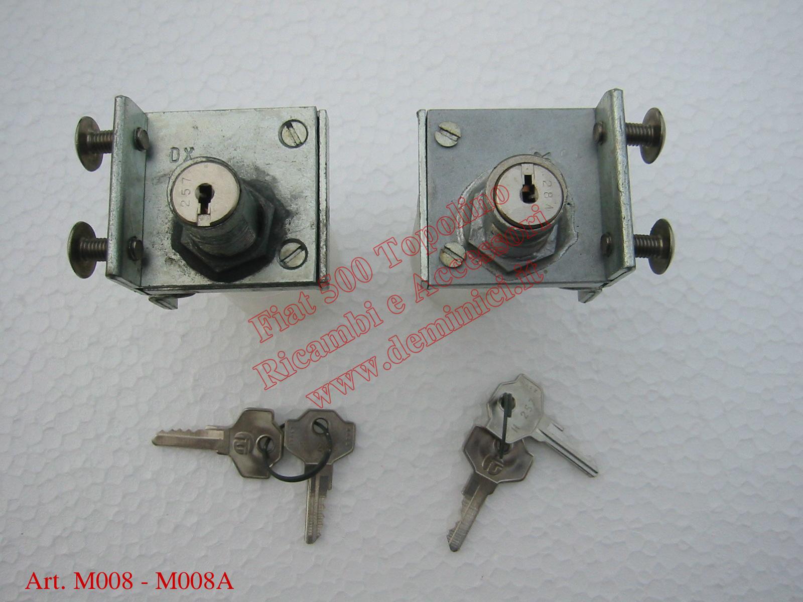 Blocchetto chiusura porta dx e sx fiat 500 A/B/C