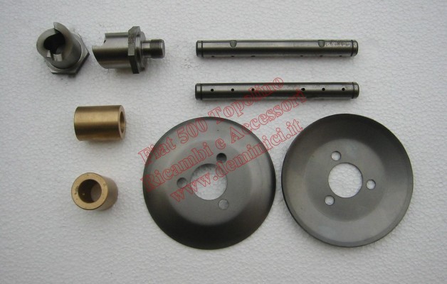 Dado puleggia albero motore, Alberini bilancieri,Bronzina asse ventola,Semi puleggie ventola, per fiat 500 A/B/C