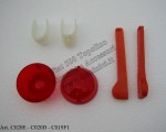 Plastica fanalino alluminio parafango anteriore, Plastica fanale posteriore: fiat 500C. Plastica freccia a bandiera: fiat 500 A/B/C