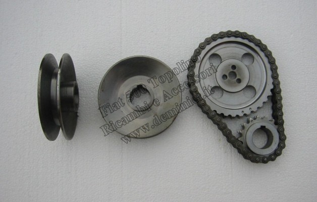 Puleggia albero motore, Distribuzione completa, per fiat 500 A/B/C