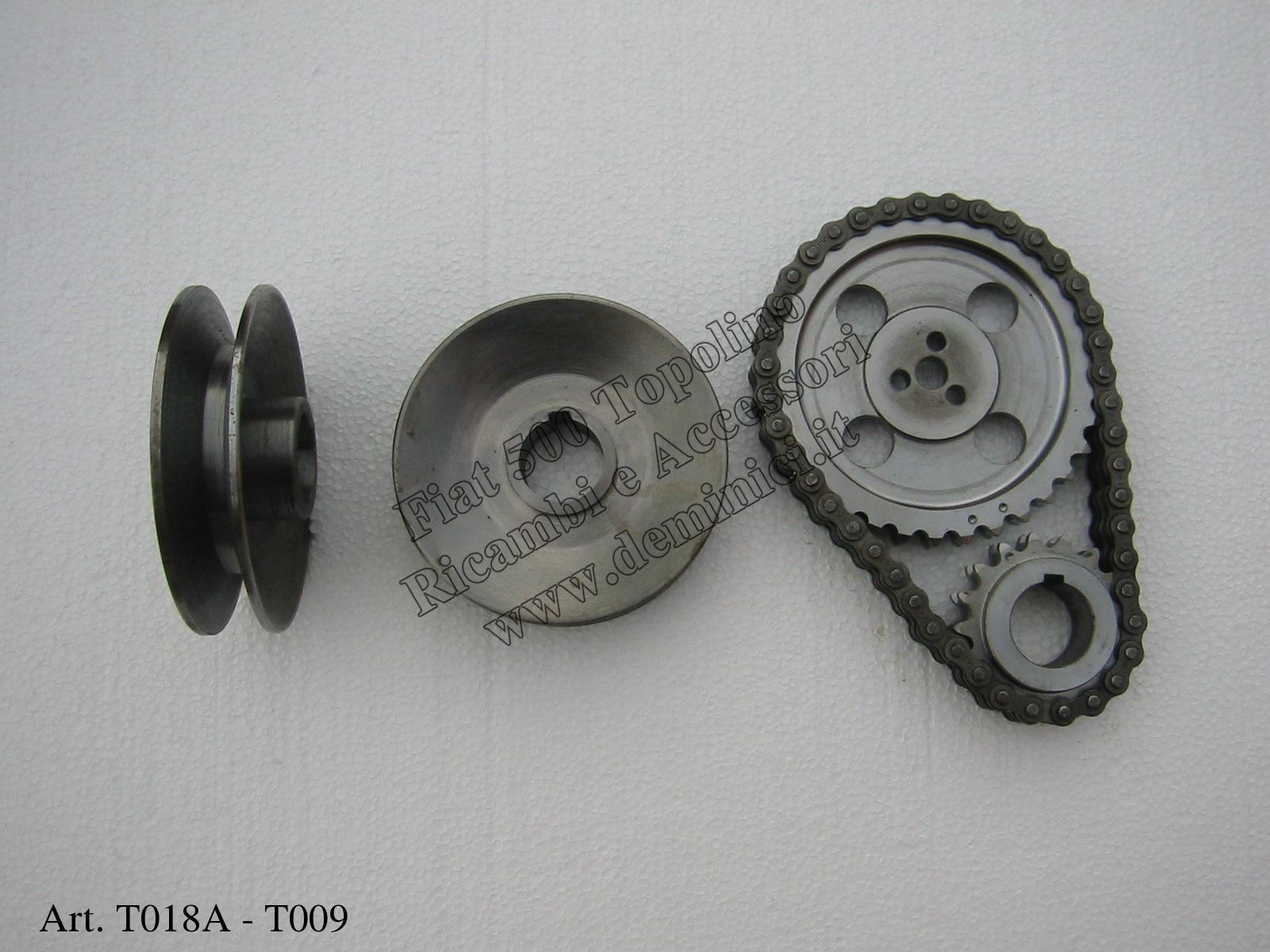 Puleggia albero motore, Distribuzione completa, per fiat 500 A/B/C