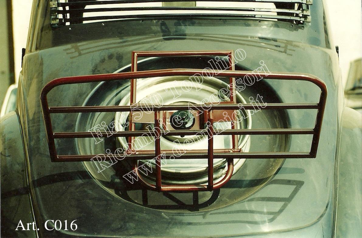 Portapacchi posteriore Fiat 500 A B (riprodotto da campione dell’epoca)