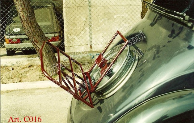 Portapacchi posteriore Fiat 500 A B (riprodotto da campione dell’epoca)