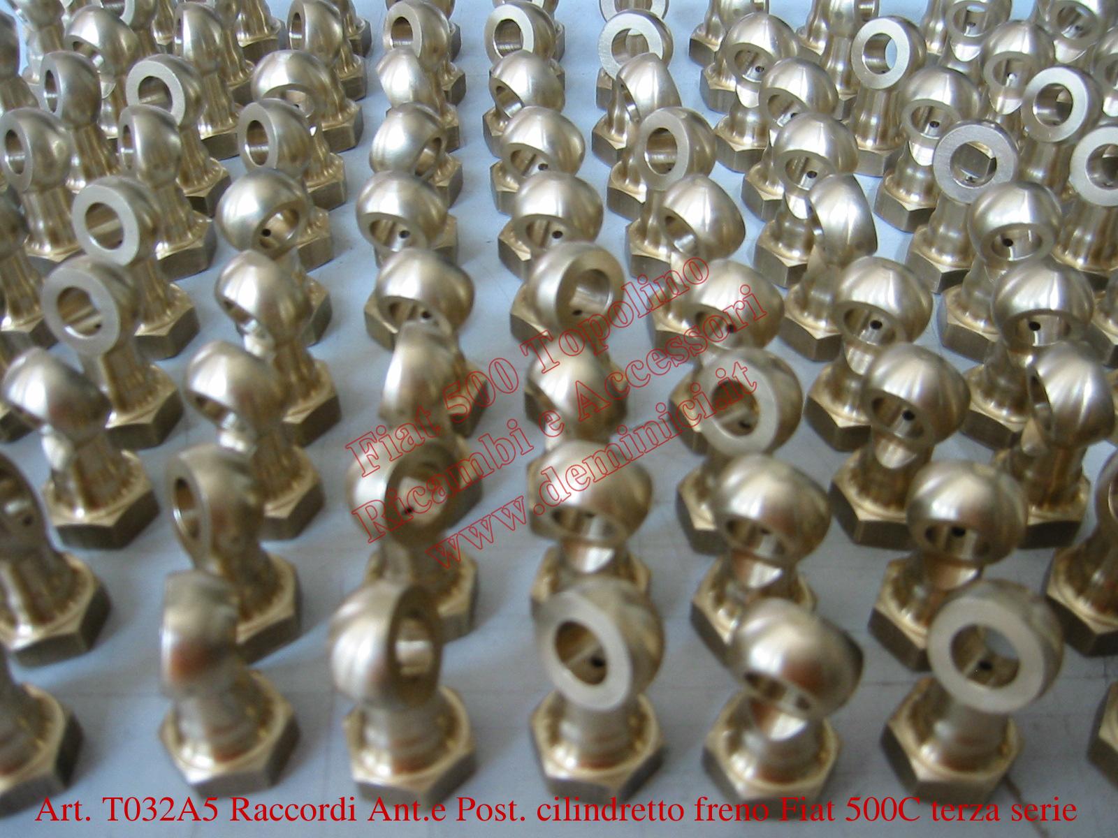 T032A5 Raccordo Ant.e Post. cilindretto freno Fiat 500C terza serie