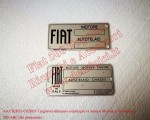 Targhetta alluminio riepilogativa numeri Motore e Autotelaio: 500 A (da punzonare