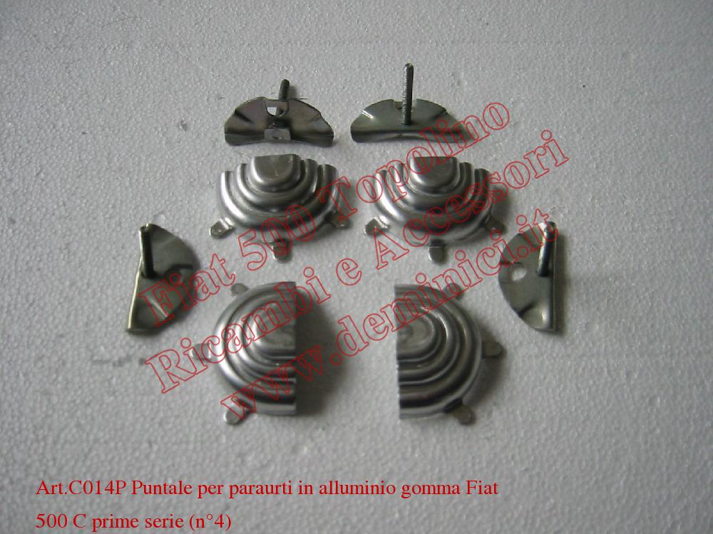 Art. C014P Puntale per paraurti in alluminio gomma Fiat 500 C prime serie (n°4)