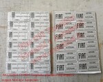 Targhetta alluminio riepilogativa numeri motore e telaio Fiat 500A/B/C