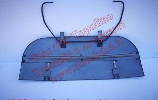 C013V Lamierati : Sportello/Bauletto posteriore completo di braccio per cernieramento Fiat 500C