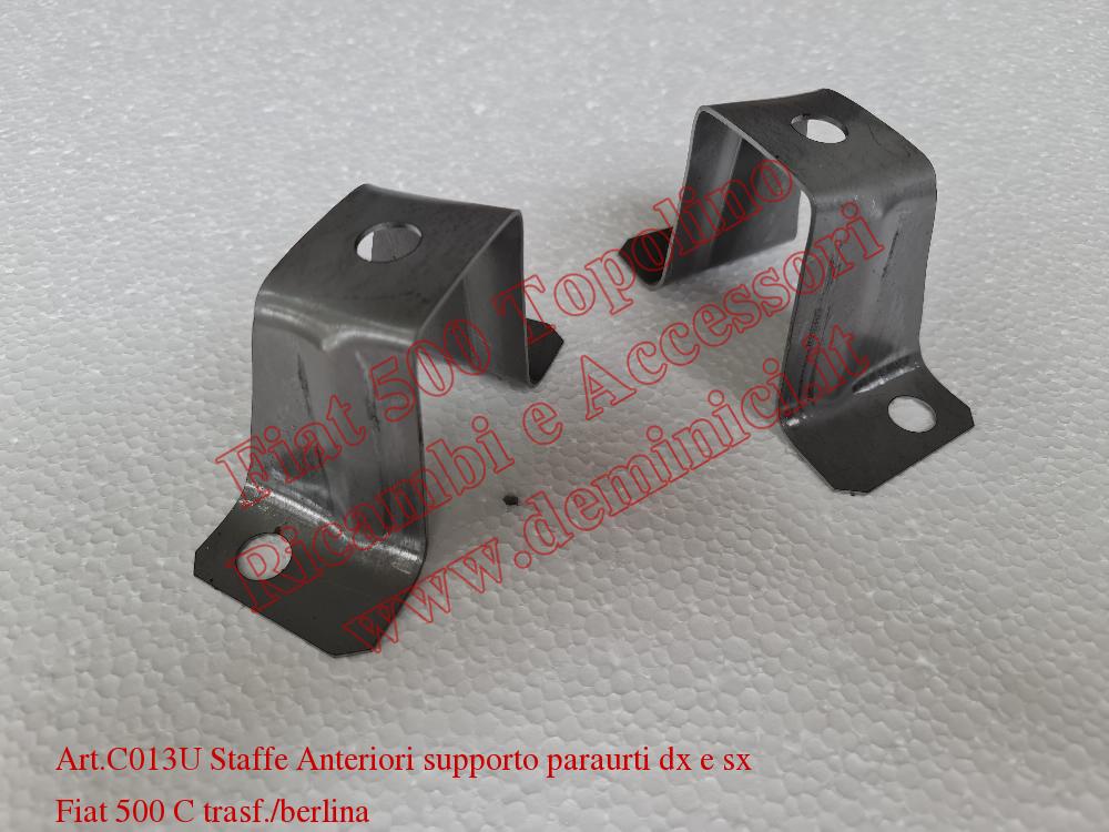 C013U Staffe Anteriori supporto paraurti dx e sx Fiat 500 C trasf./berlina