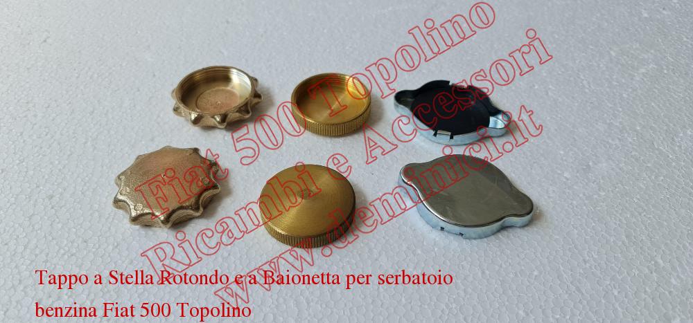 Tappo a Stella Rotondo e a Baionetta per serbatoio benzina Fiat 500 Topolino