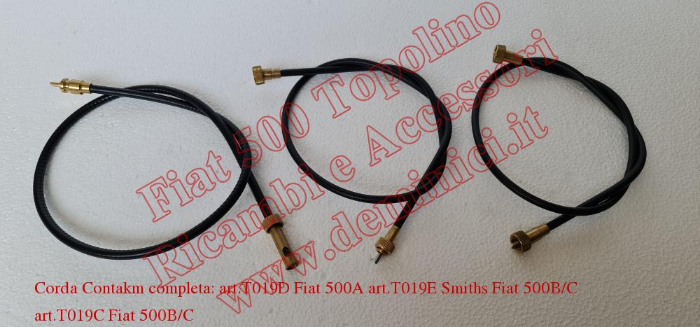 Corda ContaKm completa: art. T019D Fiat 500A art. T019E Smiths Fiat 500B/C art. T019C Fiat 500 B/C