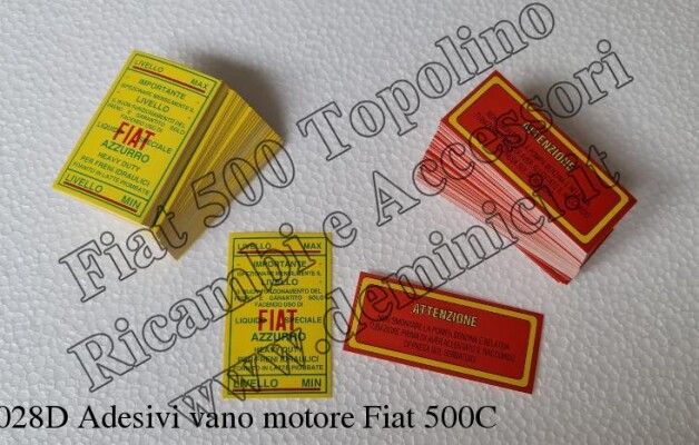 Art. C028D Adesivi vano motore Fiat 500C
