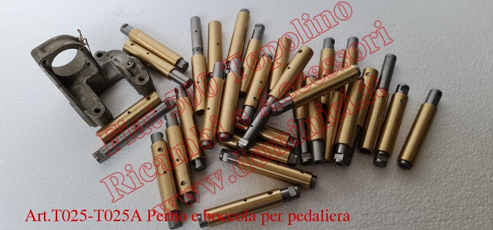 Art.T025-T025A Perno e boccola per pedaliera Fiat 500 Topolino