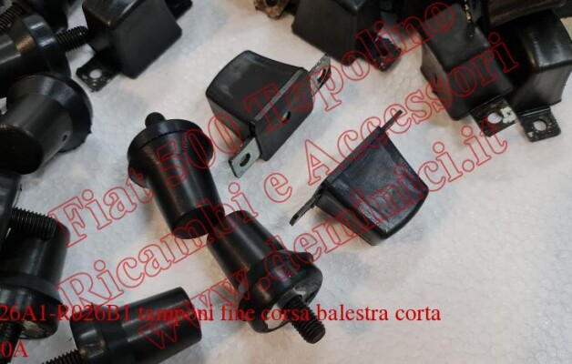 Art.R026A1-R026B1 tamponi fine corsa Balestra Corta Fiat 500A