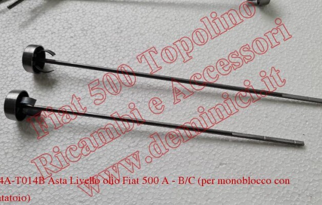 Art.T014A-T014B Asta Livello olio Fiat 500 A – B/C (per monoblocco con tubo sfiatatoio)