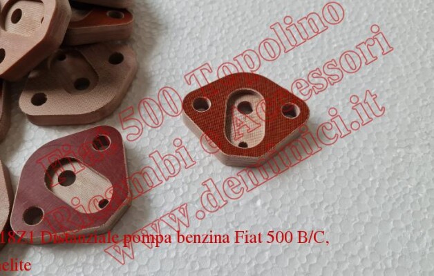 Art.T018Z1 Distanziale pompa benzina Fiat 500 B/C, in bachelite