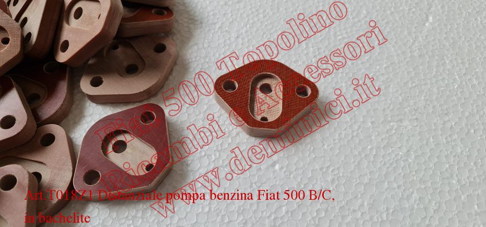Art.T018Z1 Distanziale pompa benzina Fiat 500 B/C, in bachelite