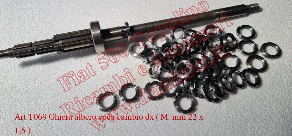 Art. T069 Ghiera albero coda cambio dx ( M. mm 22 x 1,5 )