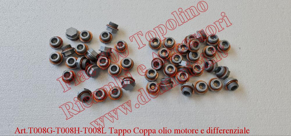 Art.T008G-T008H-T008L Tappo Coppa olio motore e differenziale