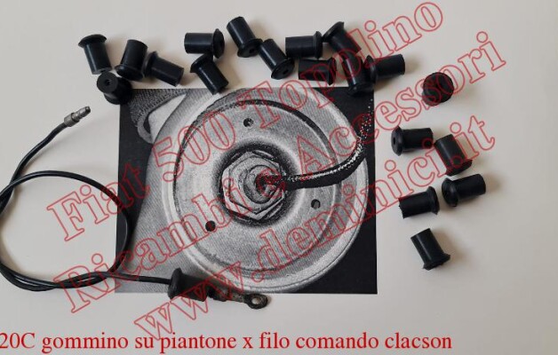 Gommino su piantone x filo comando clacson per tutte le Fiat 500 Topolino 1936 -1955