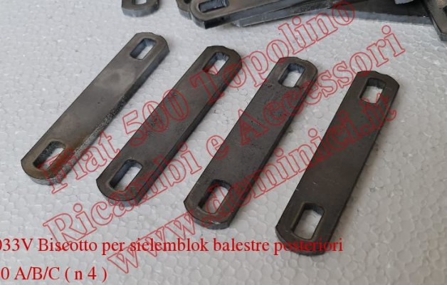 T033V Biscotto per sielemblok balestre posteriori Fiat 500 A/B/C ( n°4 )