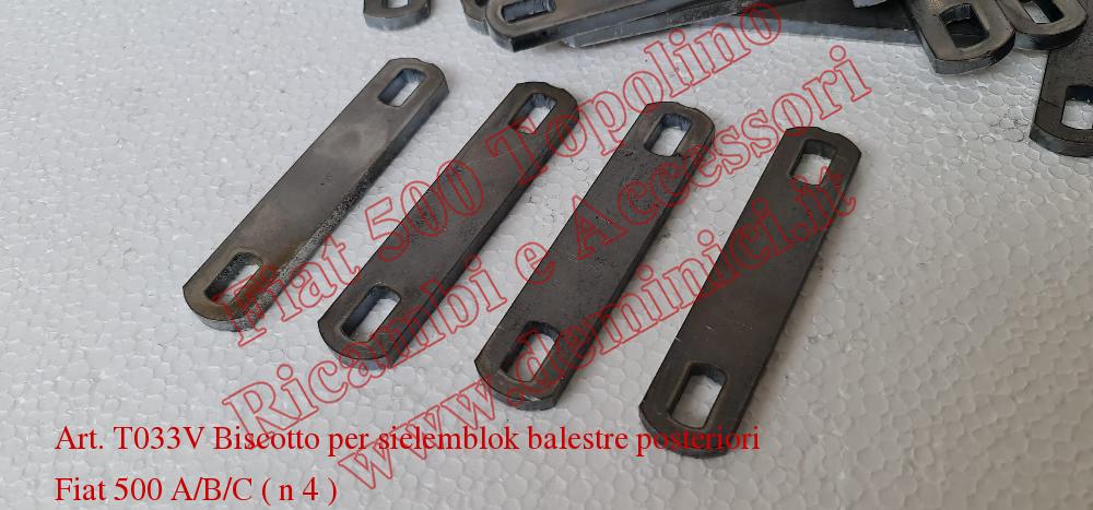T033V Biscotto per sielemblok balestre posteriori Fiat 500 A/B/C ( n°4 )