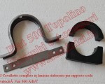 Art.T018C3 Cavallotto completo in lamiera rinforzato per supporto coda cambio di velocità Fiat 500 A/B/C