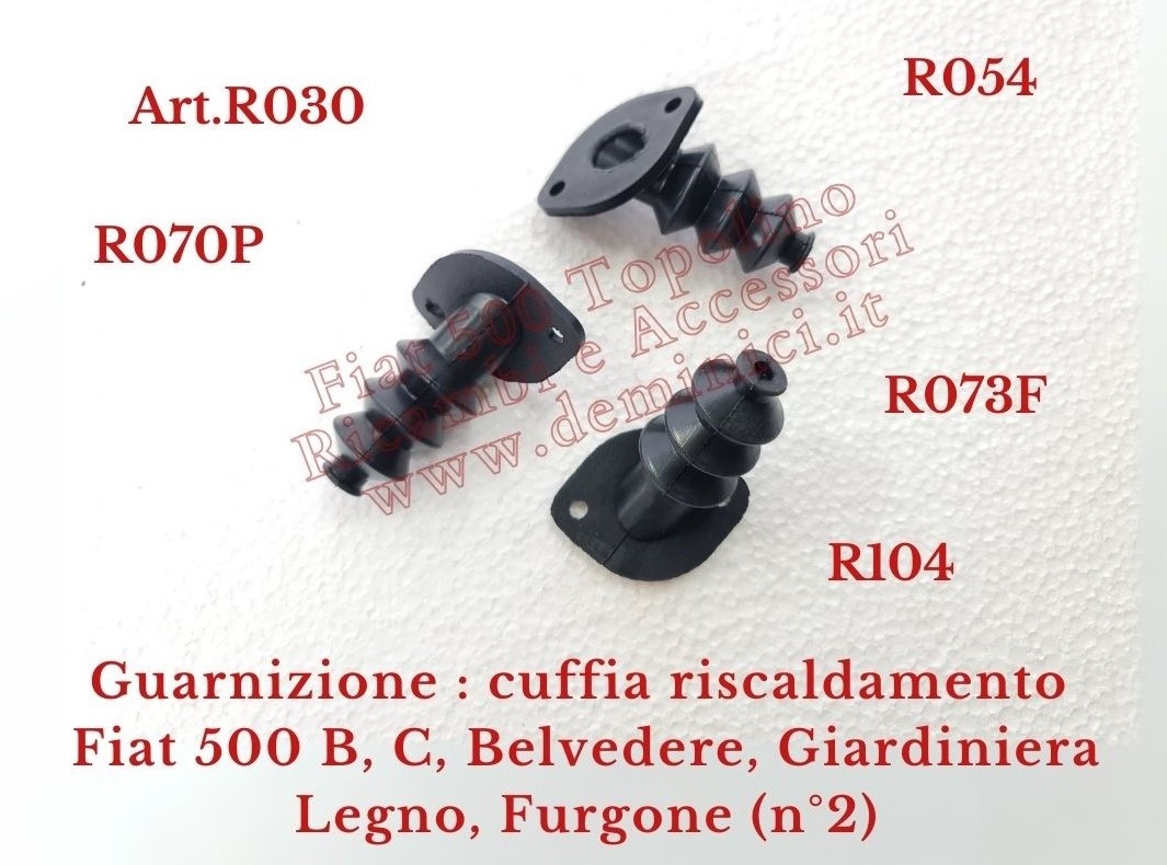 Guarnizione : cuffia riscaldamento Fiat 500 Topolino dal 1948 al 1955