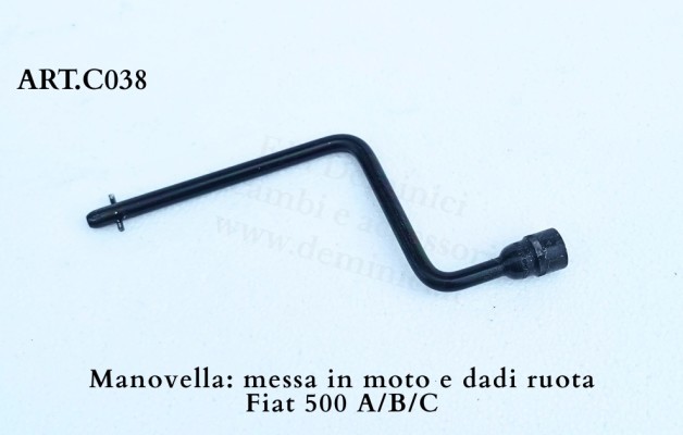 Art. C038 Manovella : messa in moto e dadi ruota Fiat 500 A/B/C